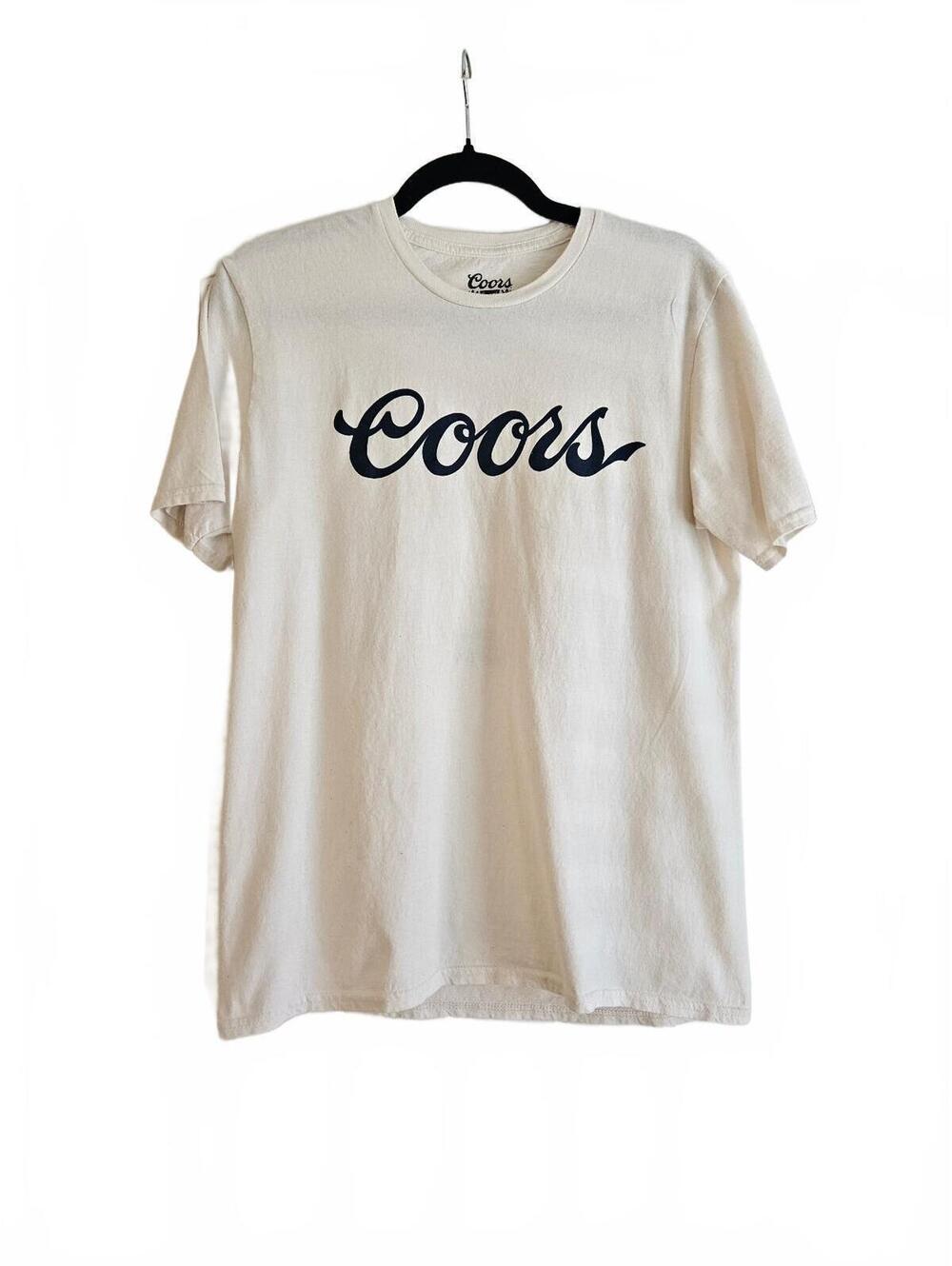Coors Banquet Graphic Crewneck T-Shirt Brewed in Colorado Since 1873-Unisex Med